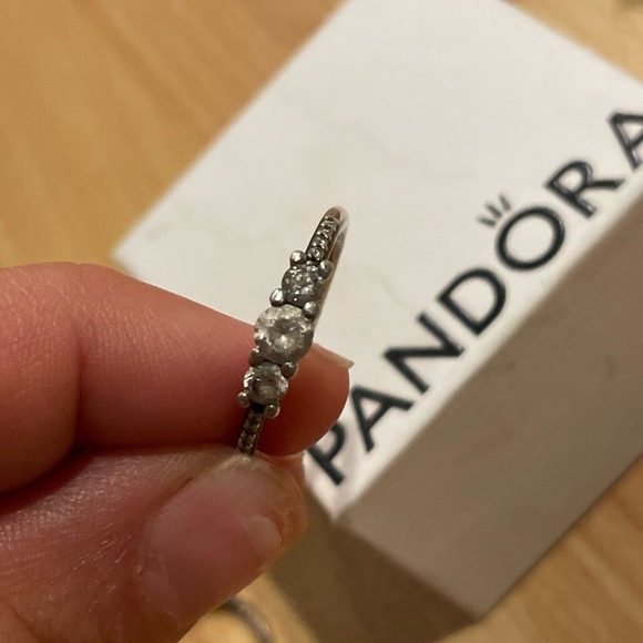 Pandora Jewelry - Pandora three stone Ring best seller!!
